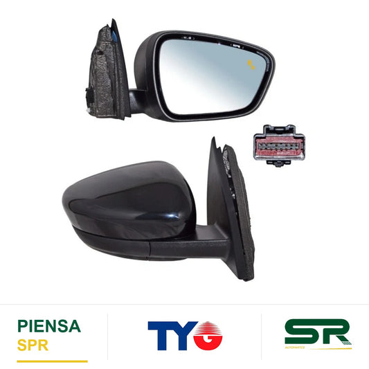 ESPEJO DERECHO ELÉCTRICO 12 PINES CON DIRECCIONAL CON DESEMPAÑANTE PARA PINTAR CON SENSOR DE PUNTO CIEGO CON MEMORIA FORD ESCAPE 2020-2022 TYG