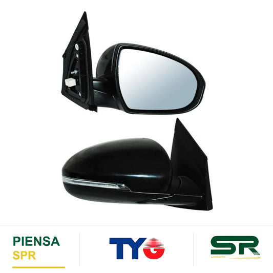 ESPEJO DERECHO ELÉCTRICO 8 PINES CON DIRECCIONAL CON DESEMPAÑANTE PARA PINTAR CON SENSOR DE PUNTO CIEGO HYUNDAI TUCSON 2016-2019 TYG