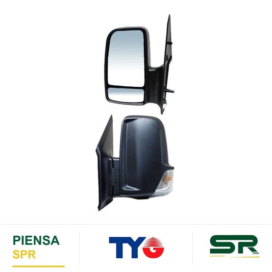 ESPEJO IZQUIERDO MANUAL SIN CONTROL 2 PINES VOLKSWAGEN MERCEDES BENZ SPRINTER 2008-2019 / VOLKSWAGEN CRAFTER C 2008-2018 / VOLKSWAGEN LUZ 2008-2018 TYG