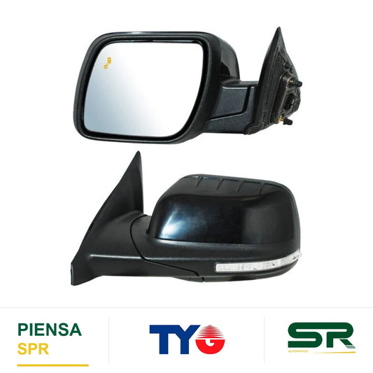 ESPEJO IZQUIERDO ELÉCTRICO 13 PINES CON DIRECCIONAL CON DESEMPAÑANTE AUTOABATIBLE PARA PINTAR CON MEMORIA CON LUZ INFERIOR FORD EXPLORER 2016-2018 TYG