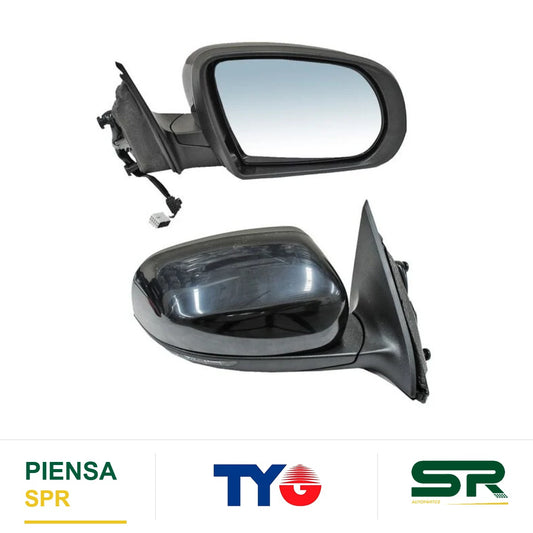 ESPEJO DERECHO ELÉCTRICO 13 PINES CON DIRECCIONAL CON DESEMPAÑANTE AUTOABATIBLE PARA PINTAR CON LUZ INFERIOR JEEP CHEROKEE 2014-2018 TYG