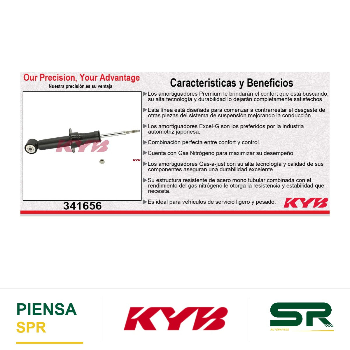 AMORTIGUADOR TRASERO DERECHO GAS EXCEL-G FORD THUNDERBIRD (2002-2005) - LINCOLN LS (2003-2005) KYB