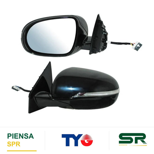 ESPEJO IZQUIERDO ELÉCTRICO CON DIRECCIONAL CON DESEMPAÑANTE PARA PINTAR CON SENSOR DE PUNTO CIEGO KIA SORENTO EX 2016-2020 / KIA SXL 2016-2020 TYG