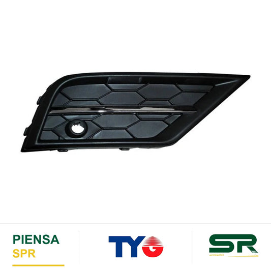 REJILLA DERECHO CON HOYO PARA SENSOR CROMADA VOLKSWAGEN TIGUAN 2018-2021 C / MOLD TYG