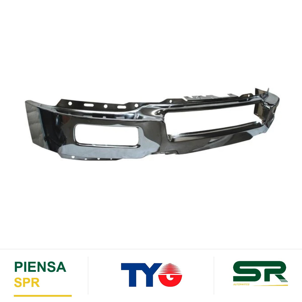 DEFENSA DELANTERA CROMADA PARA FARO DE NIEBLA RECTANGULAR FORD PICKUP 2004-2007 LOBO TYG