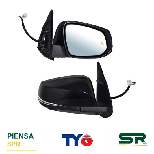 ESPEJO DERECHO ELÉCTRICO 8 PINES CON DIRECCIONAL CON DESEMPAÑANTE PARA PINTAR CON SENSOR DE PUNTO CIEGO TOYOTA TACOMA 2016-2023 TYG