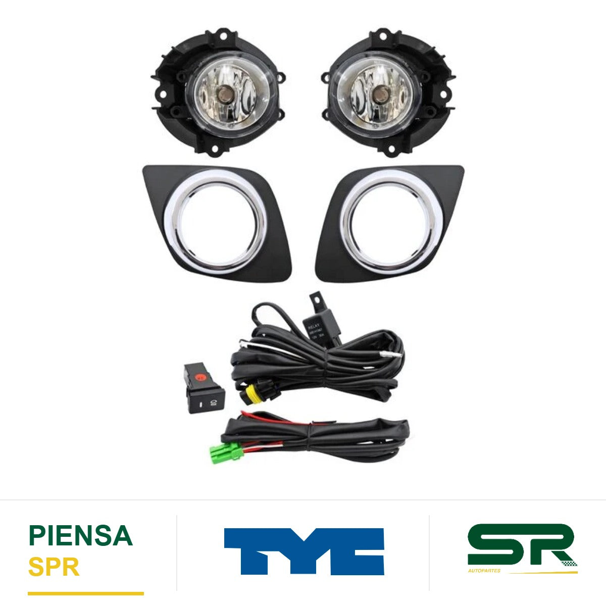 FARO DE NIEBLA JUEGO TOYOTA RAV-4 2009-2012 C / PARRILLA TYC