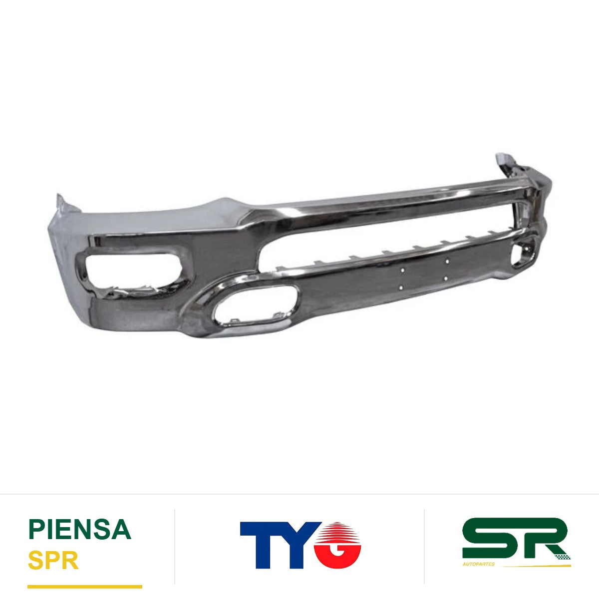 DEFENSA DELANTERA CROMADA DODGE PICKUP 2019-2024 RAM 1500 TYG