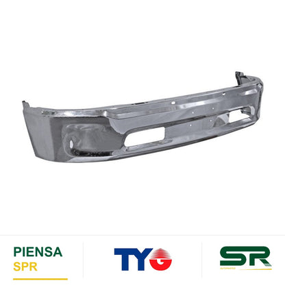 DEFENSA DELANTERA CROMADA SIN FARO DE NIEBLA SIN HOYO PARA SENSOR DODGE PICKUP 2014-2018 TYG