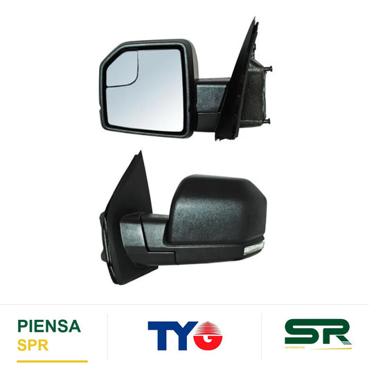 ESPEJO IZQUIERDO ELÉCTRICO 6 PINES CON DIRECCIONAL CON DESEMPAÑANTE TEXTURIZADO CON SENSOR DE PUNTO CIEGO FORD PICKUP / FORD F-150 2015-2020 TYG