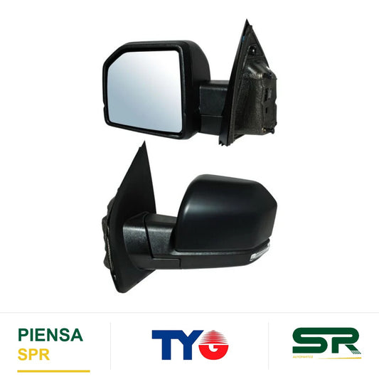 ESPEJO IZQUIERDO ELÉCTRICO 16 PINES CON DIRECCIONAL CON DESEMPAÑANTE AUTOABATIBLE PARA PINTAR CON SENSOR DE PUNTO CIEGO CON MEMORIA CON LUZ INFERIOR LED FORD PICKUP / FORD F-150 C 2015-2020 / FORD SENS 2015-2020 TYG