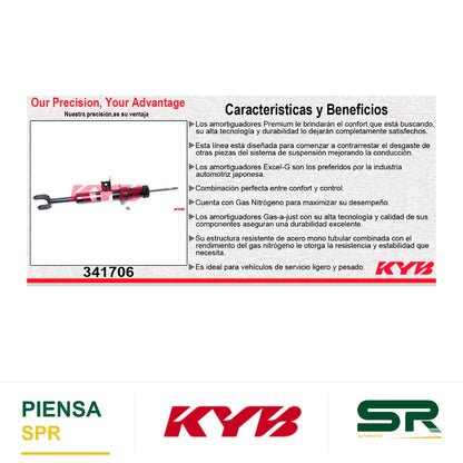 AMORTIGUADOR DELANTERO DERECHO GAS EXCEL-G BMW SERIE 5 (F10) (2011-2013) - 528I (2011-2013) - 535I - 550I (2011-2013) KYB