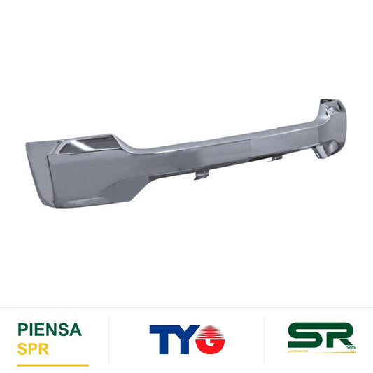 DEFENSA DELANTERA CROMADA SIN FARO DE NIEBLA SIN HOYO PARA SENSOR CHEVROLET PICKUP 2016-2018 1500 TYG