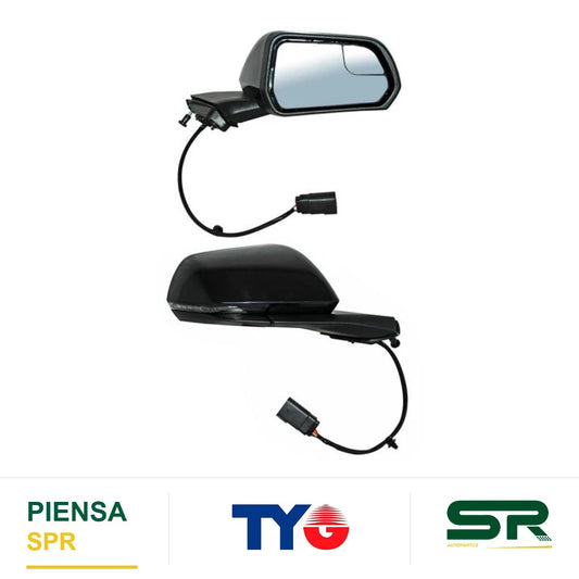ESPEJO DERECHO ELÉCTRICO 5 PINES CON DIRECCIONAL PARA PINTAR CON SENSOR DE PUNTO CIEGO FORD MUSTANG COUPE / FORD CONVERTIBLE 2015-2022 TYG