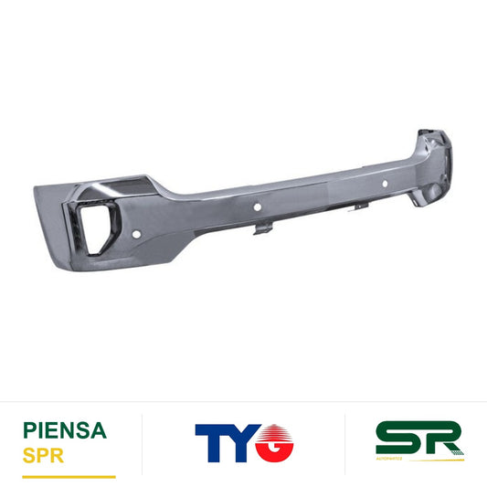 DEFENSA DELANTERA CROMADA PARA FARO DE NIEBLA CON HOYO PARA SENSOR CHEVROLET PICKUP 2016-2018 1500 TYG