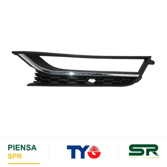 REJILLA IZQUIERDO PARA FARO DE NIEBLA CROMADA VOLKSWAGEN PASSAT 2012-2015 C / MOLD PANAL TYG