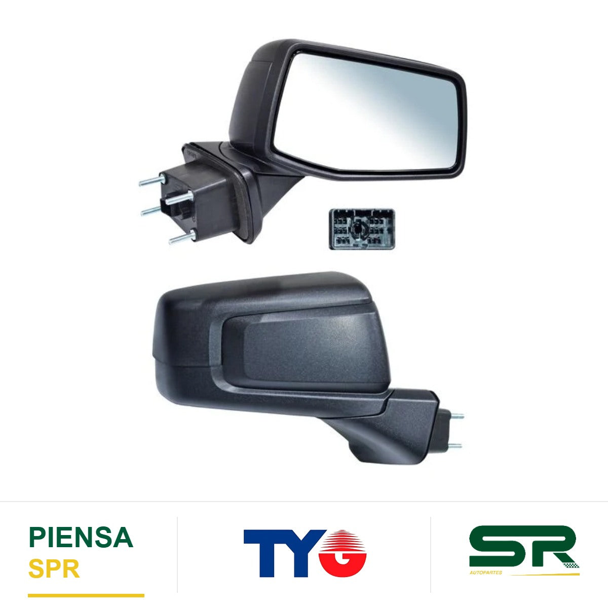 ESPEJO DERECHO PICKUP MANUAL POROSO CON SENS TEMP 2 PINES CHEVROLET CHEV 1500 SILVERADO 2019-2023 TYG