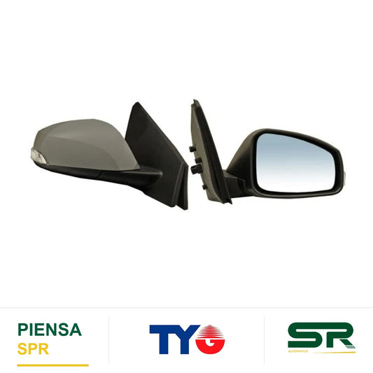 ESPEJO DERECHO ELÉCTRICO 10 PINES CON DIRECCIONAL CON DESEMPAÑANTE AUTOABATIBLE PARA PINTAR RENAULT FLUENCE 2011-2017 / RENAULT MEGANE II 2007-2010 TYG