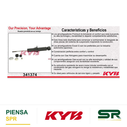 AMORTIGUADOR DELANTERO GAS EXCEL-G CHEV. COLORADO (2004-2012) - CANYON 2004-2011 - ISUZU. I-280 (06) - I-290 (07) KYB