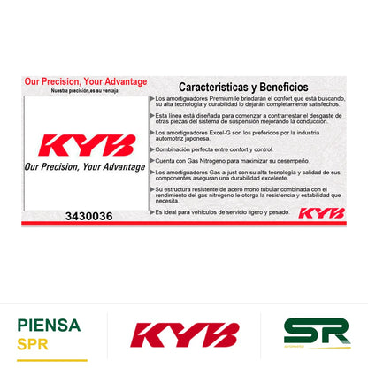 AMORTIGUADOR TRASERO GAS EXCEL-G HONDA CIVIC (2016-2022) - INSIGHT (2011-2022). KYB