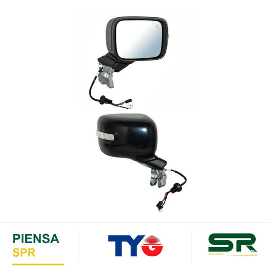 ESPEJO DERECHO ELÉCTRICO 7 PINES CON DIRECCIONAL CON DESEMPAÑANTE PARA PINTAR CON SENSOR DE PUNTO CIEGO JEEP RENEGADE 2015-2023 TYG