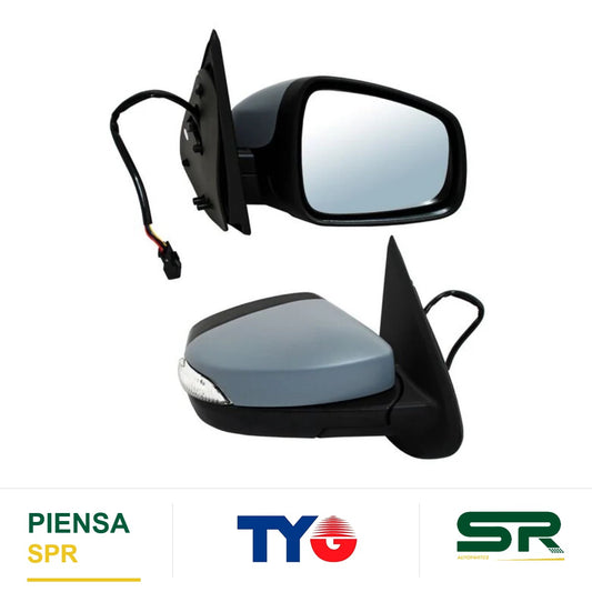 ESPEJO DERECHO ELÉCTRICO 7 PINES CON DIRECCIONAL PARA PINTAR RENAULT SANDERO / RENAULT STEPWAY 2016-2019 / RENAULT LOGAN 723D 2015-2019 TYG