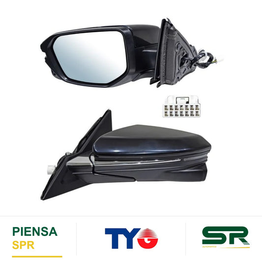 ESPEJO IZQUIERDO ELÉCTRICO 7 PINES CON DESEMPAÑANTE PARA PINTAR HONDA CIVIC C 2016-2021 / HONDA CROMO C 2016-2021 / HONDA DIRREC Q10 2016-2021 TYG