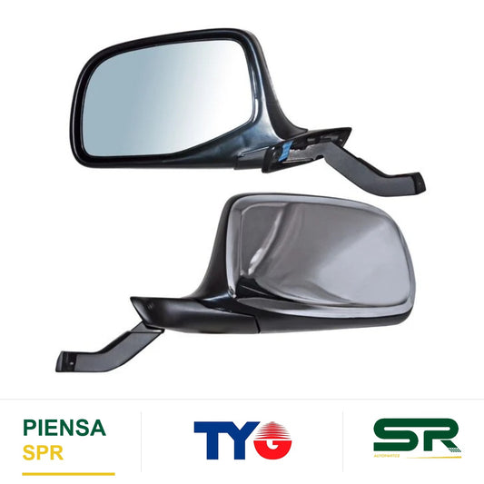 ESPEJO IZQUIERDO MANUAL SIN CONTROL CROMADO FORD PICKUP LIGHTNING 1992-1996 / FORD XL 1992-1996 / FORD EDDIE BAUER 1992-1996 / FORD XLT 1992-1996 / FORD F-150 1992-1996 / FORD F250 1992-1996 / FORD F350 1992-1996 TYG