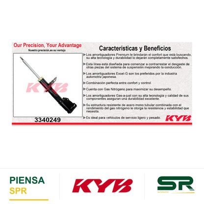 AMORTIGUADOR DELANTERO DERECHO GAS EXCEL-G DODGE JOURNEY (2014-2020). KYB