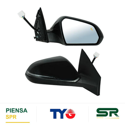 ESPEJO DERECHO ELÉCTRICO CON DESEMPAÑANTE CON DIRECCIONAL PARA PINTAR CON SENS PUNTO CIEGO 8 PINES MTP HYUNDAI LAT SONATA 2018-2019 TYG
