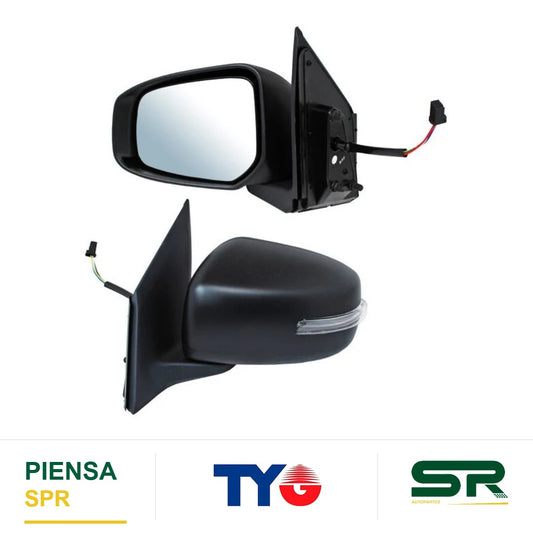 ESPEJO IZQUIERDO ELÉCTRICO 5 PINES CON DIRECCIONAL CON DESEMPAÑANTE PARA PINTAR DODGE ATTITUDE 2015-2024 / DODGE MIRAGE G4 2019-2024 / DODGE 5P 2015-2019 TYG