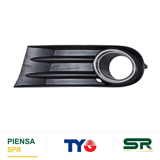 REJILLA IZQUIERDO PARA FARO DE NIEBLA CROMADA VOLKSWAGEN GOL 2008-2012 / SAVEIRO 2010-2013 C / MOLD AGT TYG