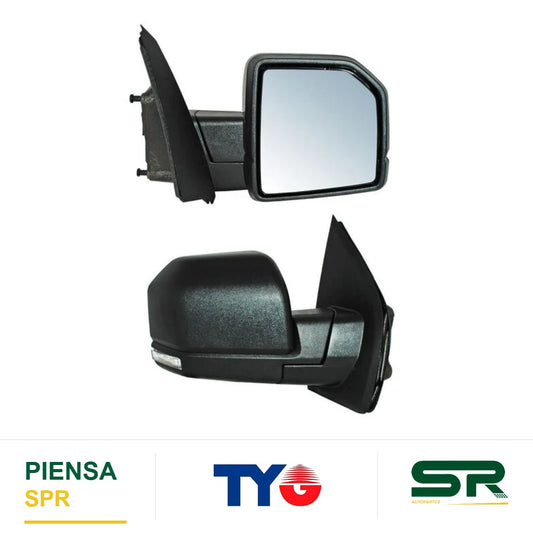 ESPEJO DERECHO ELÉCTRICO 11 PINES CON DIRECCIONAL CON DESEMPAÑANTE TEXTURIZADO CON SENSOR DE PUNTO CIEGO CON LUZ INFERIOR LED FORD PICKUP / FORD F-150 C 2015-2020 / FORD SENS 2015-2020 TYG
