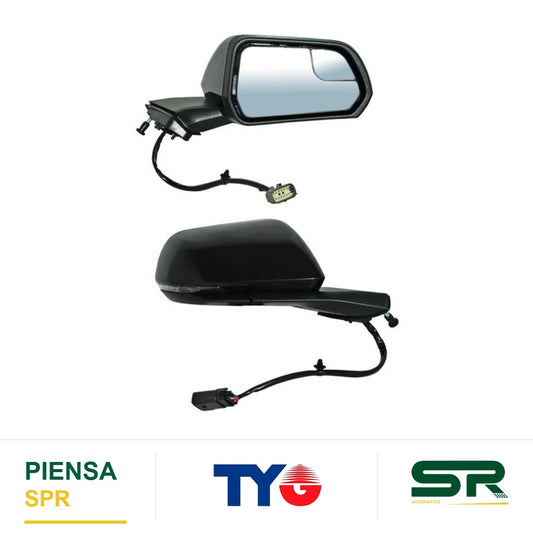 ESPEJO DERECHO ELÉCTRICO 7 PINES CON DIRECCIONAL CON DESEMPAÑANTE PARA PINTAR CON SENSOR DE PUNTO CIEGO CON LUZ INFERIOR FORD MUSTANG COUPE / FORD CONVERTIBLE 2015-2022 TYG