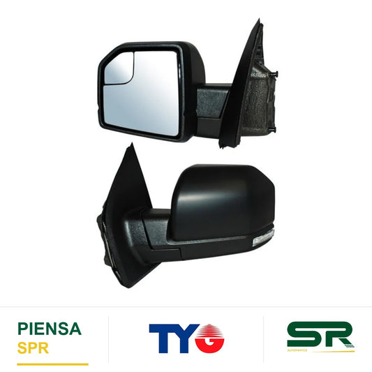 ESPEJO IZQUIERDO ELÉCTRICO 15 PINES CON DIRECCIONAL CON DESEMPAÑANTE AUTOABATIBLE PARA PINTAR CON SENSOR DE PUNTO CIEGO CON MEMORIA CON LUZ INFERIOR LED FORD PICKUP / FORD F-150 2015-2020 TYG