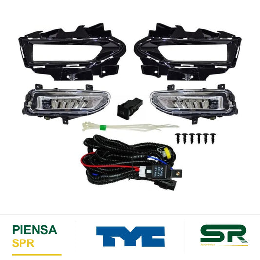 FARO DE NIEBLA JUEGO LED NISSAN VERSA 2023-2025 C / REJILLA TYC
