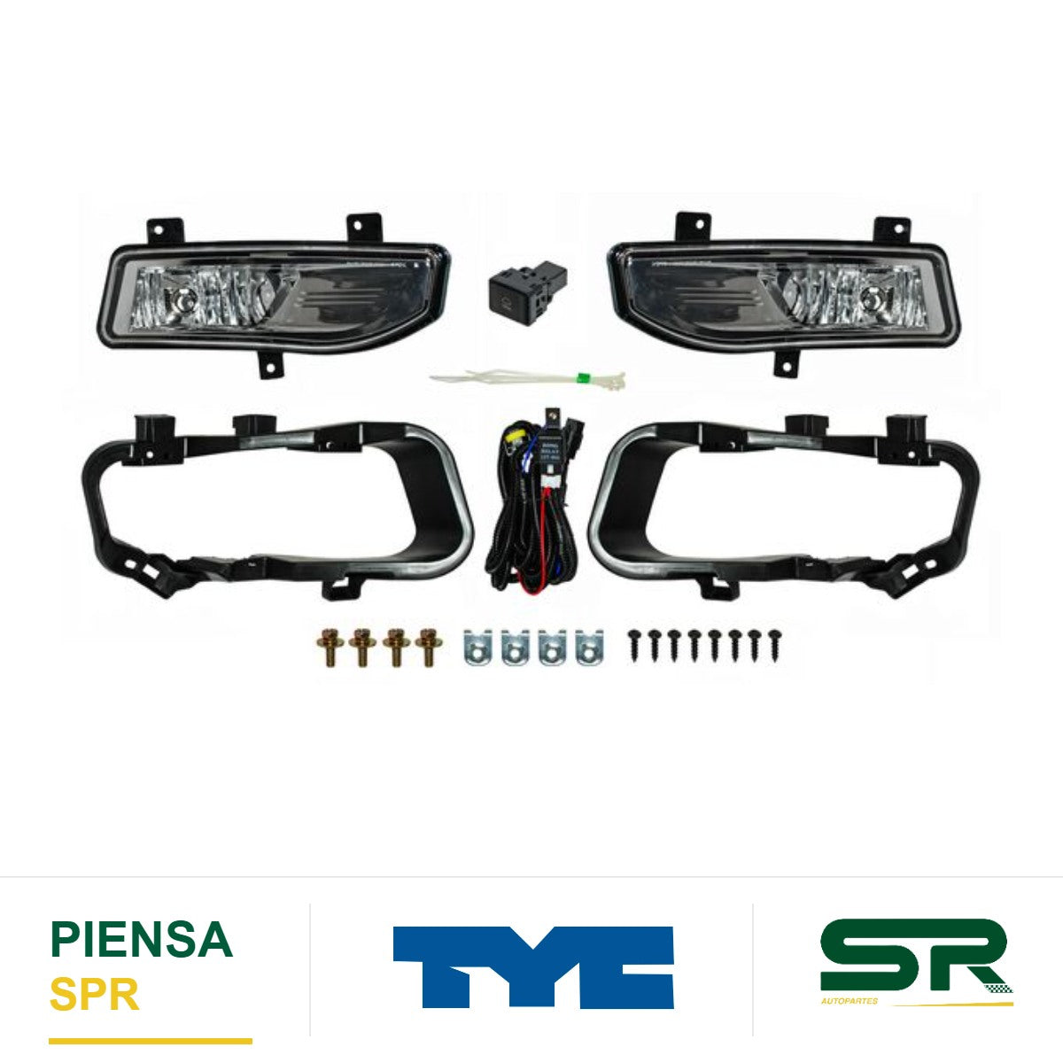 FARO DE NIEBLA JUEGO NISSAN VERSA 2020-2025 / KICKS / X-TRAIL 2017-2020 C / BASE TYC