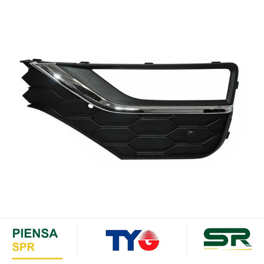 REJILLA IZQUIERDO PARA FARO DE NIEBLA CROMADA VOLKSWAGEN AMAROK 2018-2023 FILO P / SENSOR 352 TYG
