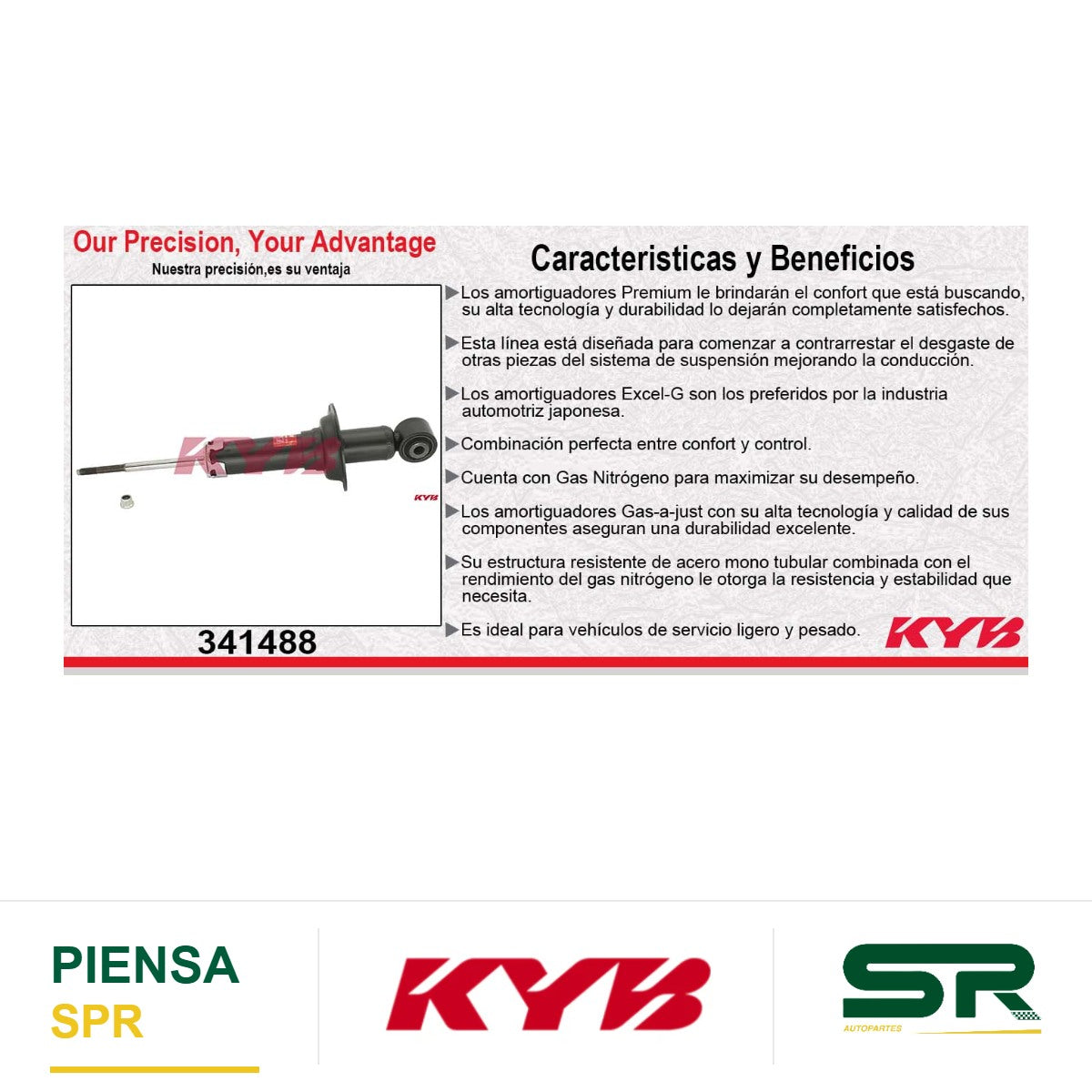 AMORTIGUADOR TRASERO GAS EXCEL-G HONDA. CR-V TODOS (2002-2004) KYB