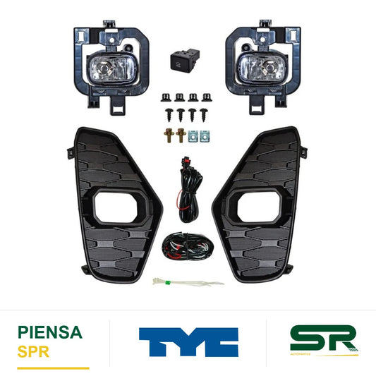 FARO DE NIEBLA JUEGO NISSAN PICKUP NP-300 / FRONTIER 2021-2025 C / PARRILLA AM0514 TYC