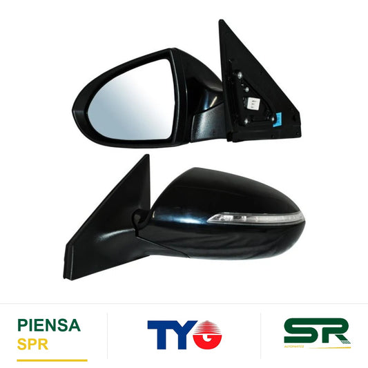 ESPEJO IZQUIERDO ELÉCTRICO 9 PINES CON DIRECCIONAL CON DESEMPAÑANTE AUTOABATIBLE PARA PINTAR KIA SPORTAGE 16 2016-2016 / KIA 2011-2016 TYG