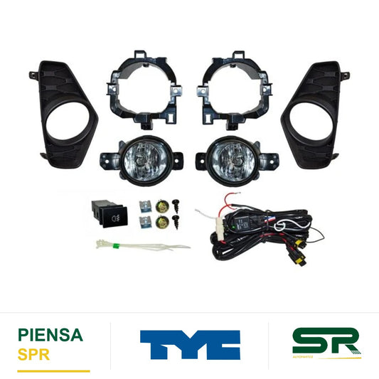 FARO DE NIEBLA JUEGO NISSAN PICKUP NP-300 / FRONTIER 2021-2022 REDONDO C / PARRILLA TYC