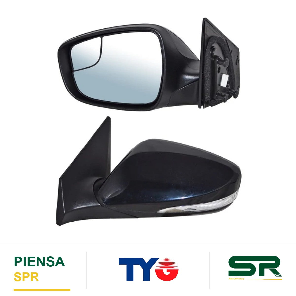 ESPEJO IZQUIERDO ELÉCTRICO CON DESEMPAÑANTE CON DIRECCIONAL PARA PINTAR CON PUNTO CIEGO 6 PINES HYUNDAI ELANTRA 2015-2016 TYG