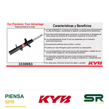AMORTIGUADOR DELANTERO DERECHO GAS EXCEL-G / TOYOTA YARIS SEDAN (2016-2019) KYB
