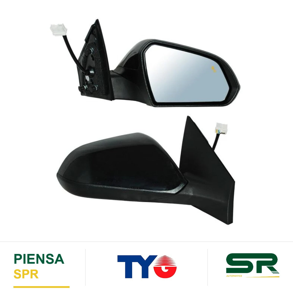 ESPEJO DERECHO ELÉCTRICO PARA PINTAR SIN DIRECCIONAL CON SENS PUNTO CIEGO CON DESEMPAÑANTE MTP 5 PINES HYUNDAI LAT SONATA 2018-2019 TYG