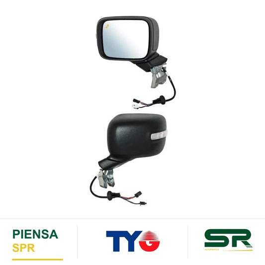 ESPEJO IZQUIERDO ELÉCTRICO 7 PINES CON DIRECCIONAL CON DESEMPAÑANTE TEXTURIZADO CON SENSOR DE PUNTO CIEGO JEEP RENEGADE 2015-2023 TYG