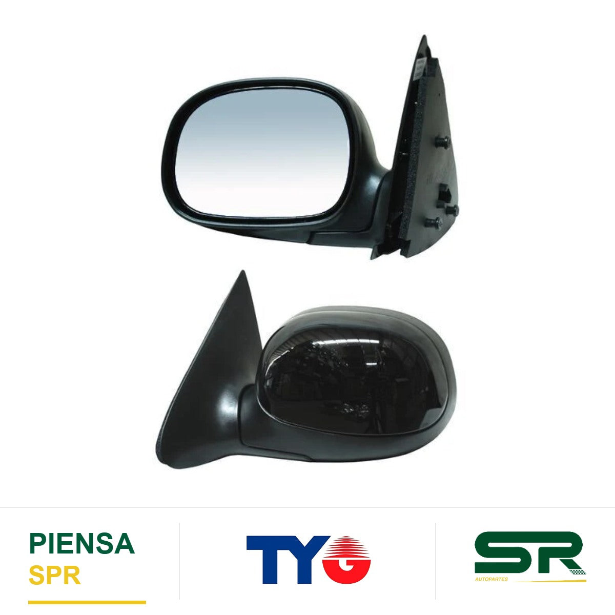 ESPEJO IZQUIERDO PICKUP F150/ 250 97-09 SIN CONT NEGRO LIGHTNING/ LARIAT/ HARLEY/ KING RANCH/ BASE/ XL/ XLT 28906 FORD 1997-2009 TYG