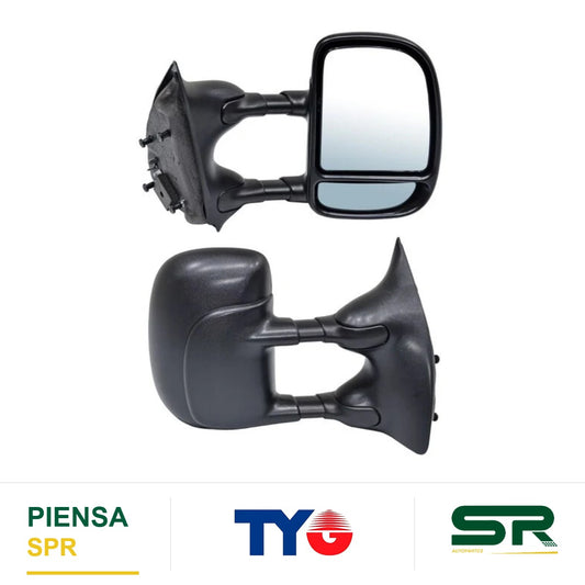 ESPEJO DERECHO MANUAL NEGRO FORD PICKUP / FORD F- MANUAL LARIAT 1999-2007 / FORD HARLEY 1999-2007 / FORD KING RANCH TELESCOPICO 1999-2007 TYG