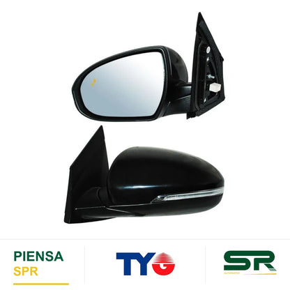ESPEJO IZQUIERDO ELÉCTRICO PARA PINTAR CON DESEMPAÑANTE CON DIRECCIONAL CON SENS PUNTO CIEGO 8 PINES HYUNDAI TUCSON 2016-2019 TYG