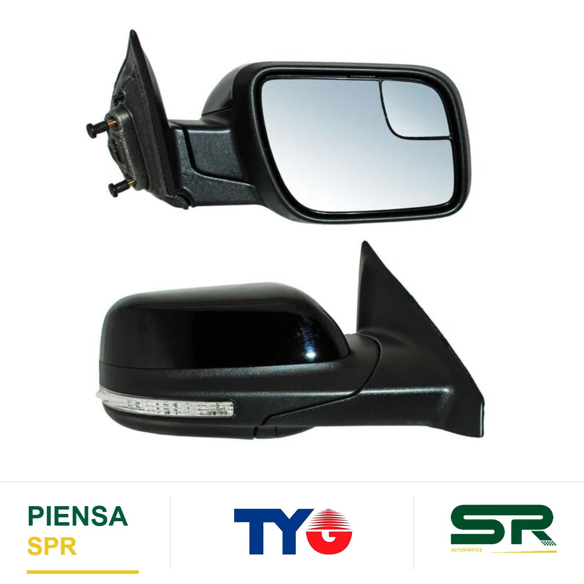 ESPEJO DERECHO ELÉCTRICO CON DESEMPAÑANTE CON DIRECCIONAL CON PUNTO CIEGO PARA PINTAR CON LUZ INFERIOR 7 PINES CCC3 FORD EXPLORER 2016-2019 TYG